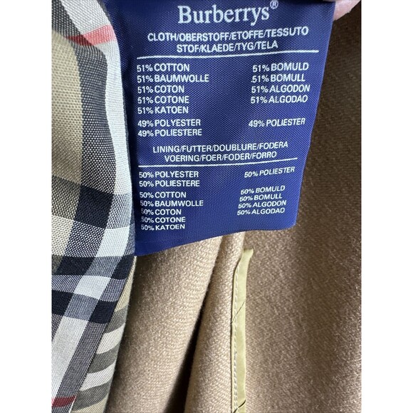 Burberrys of London Trench Coat Beige with Removable Liner Sz 44 Long - Picture 9 of 16